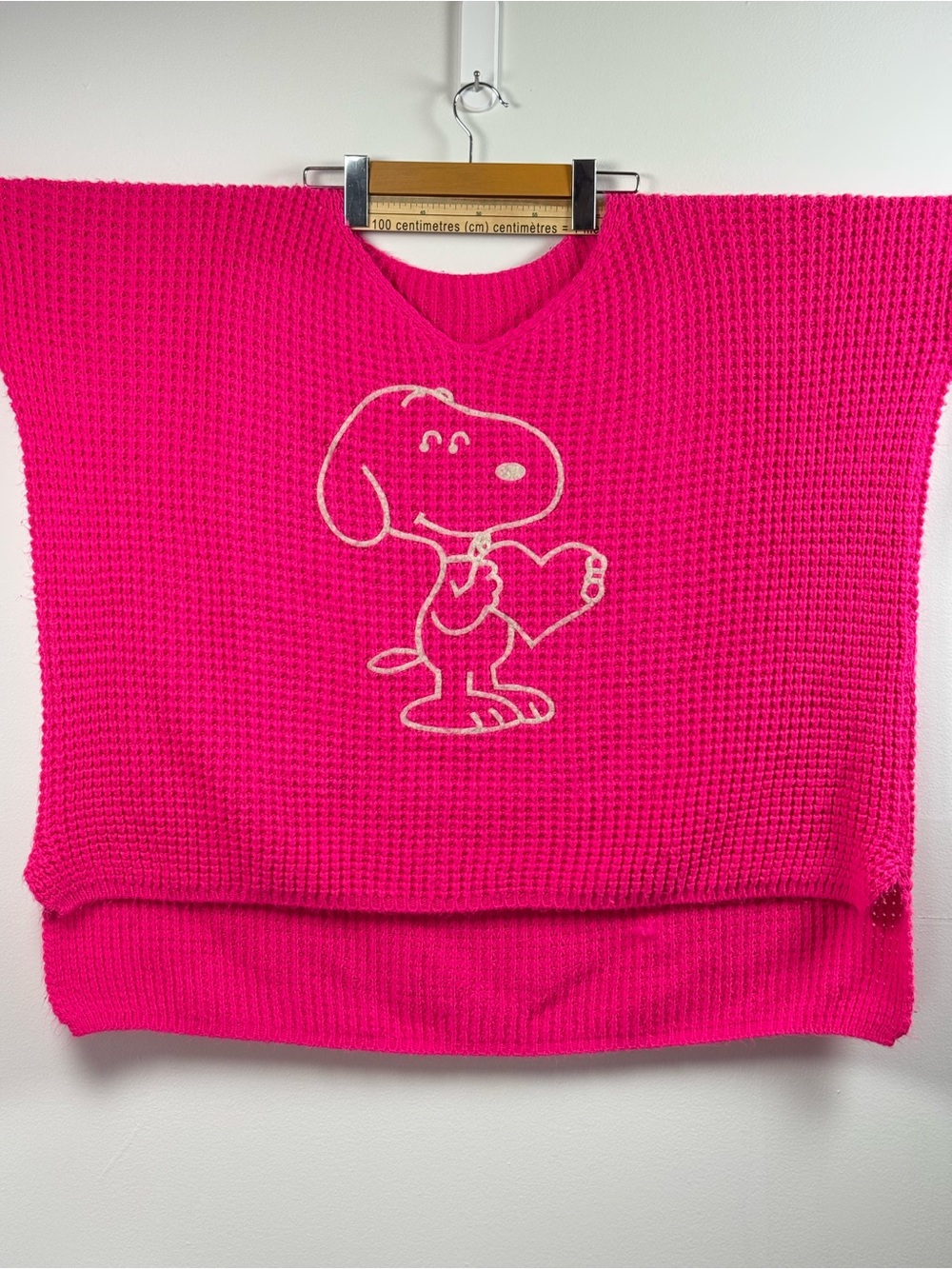 Vintage snoopy oversize/one-size women knit pullover sweater